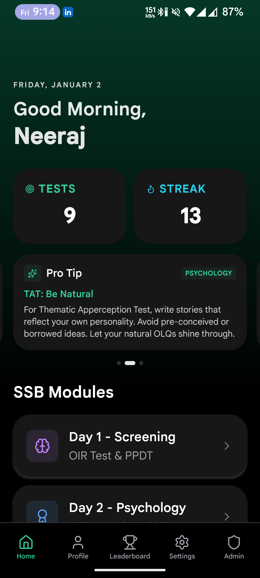 Center phone screen content