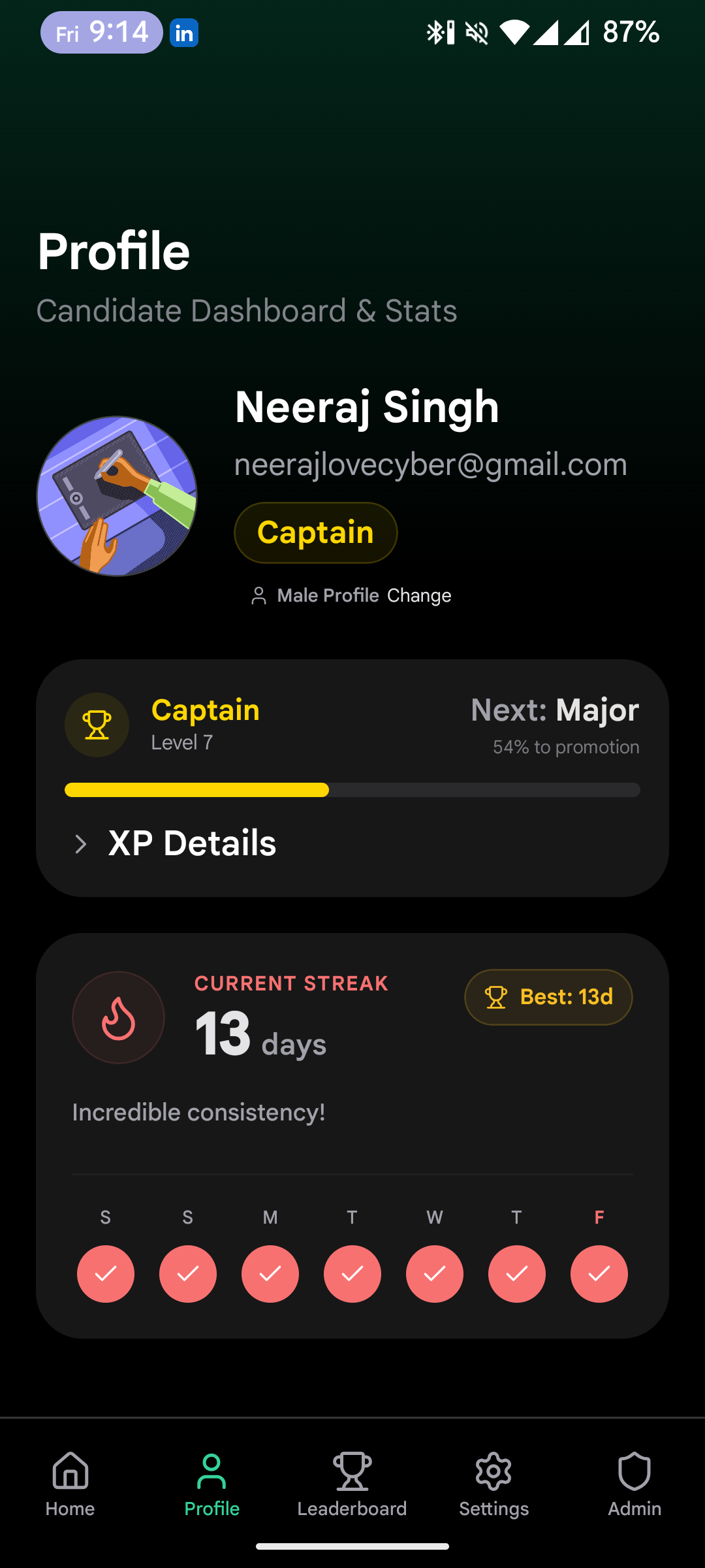 Right phone screen content